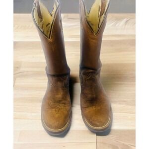 Vintage Larado Cowboy Boots Brown Leather Western Shoes USA‎ Made 19051 SZ 8 D
